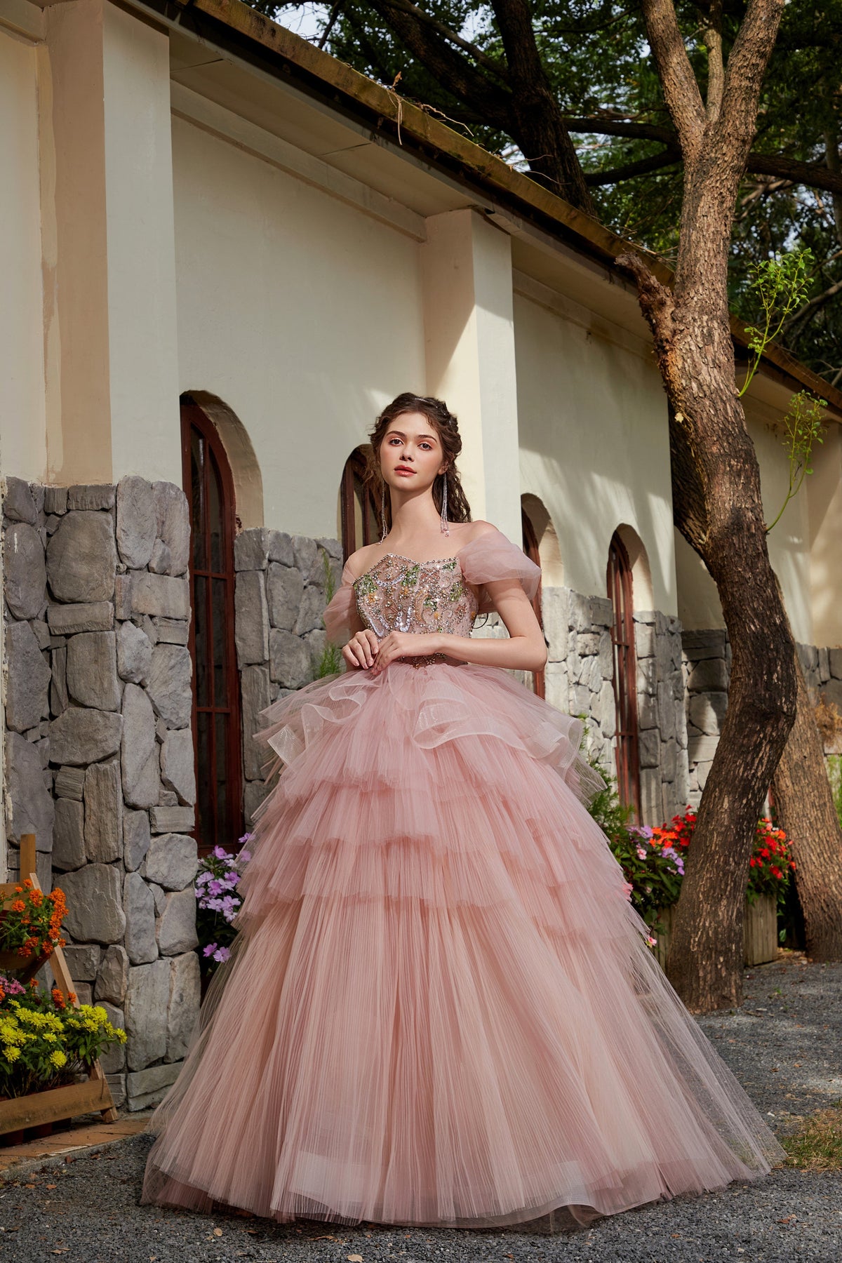 Winona Fontaine — Blush Tulle Reverie Gown, alternate view 2