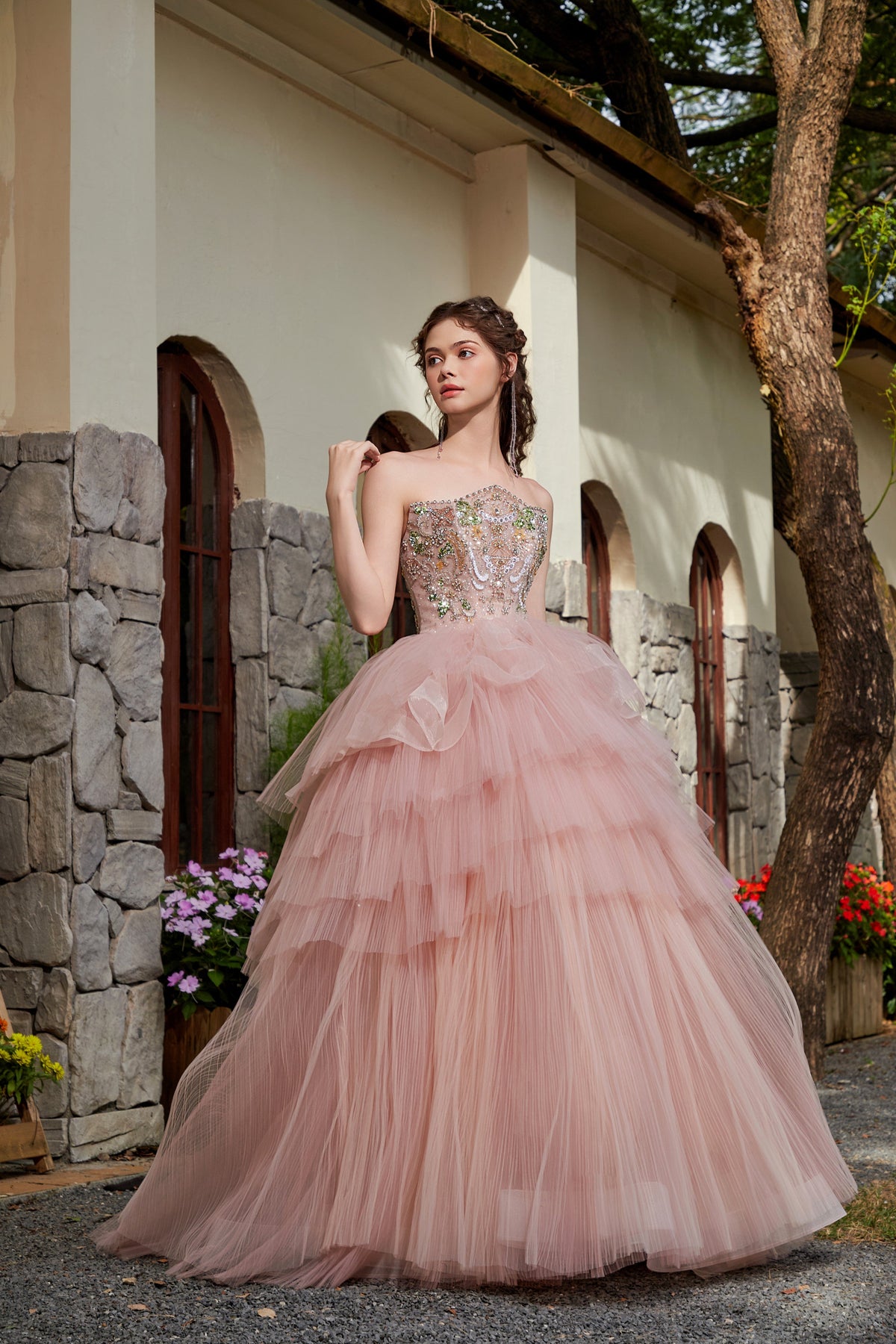 Winona Fontaine — Blush Tulle Reverie Gown