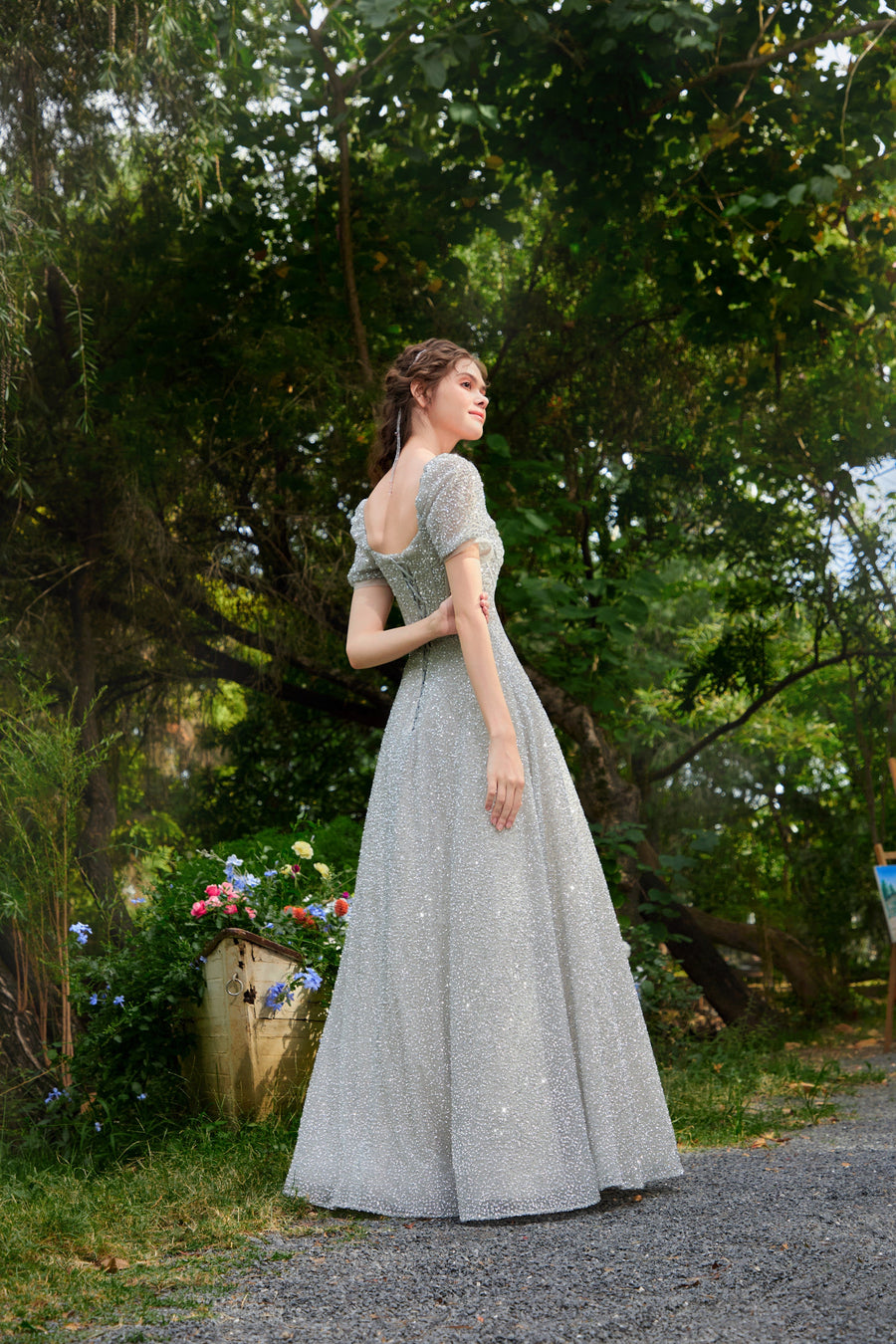 Quintessa Fontaine — Grey Women's Occasion Dress, alternate view 2