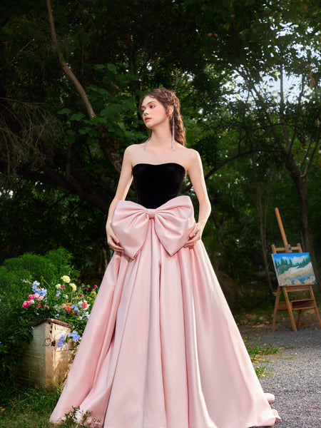 pink empire dress Sheen Waist Maxi in Its tiered design Sexy Split Bridesmaid Dress Empire