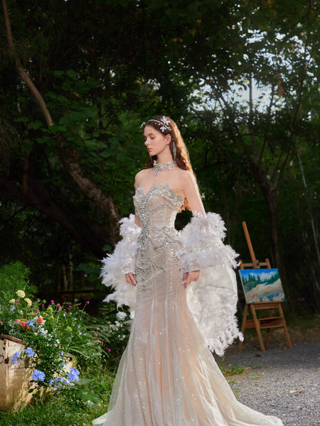 Champagne Women's Occasion Dress | Ophelia Fontaine