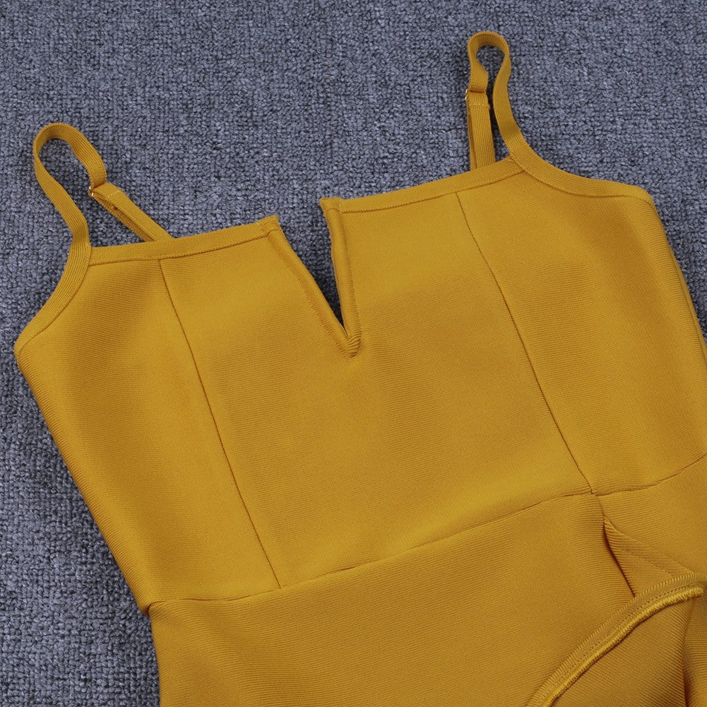 Imogen Beaumont — Strappy Sleeveless Frill Over Knee Bandage Dress, alternate view 4