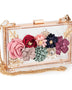 Transparent flower acrylic square bag