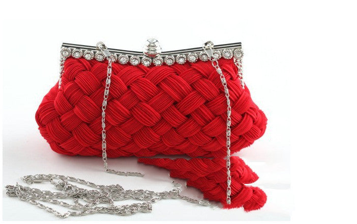 Diamond Bridal Clutch Bag Fold Dress Female Cloth Bag