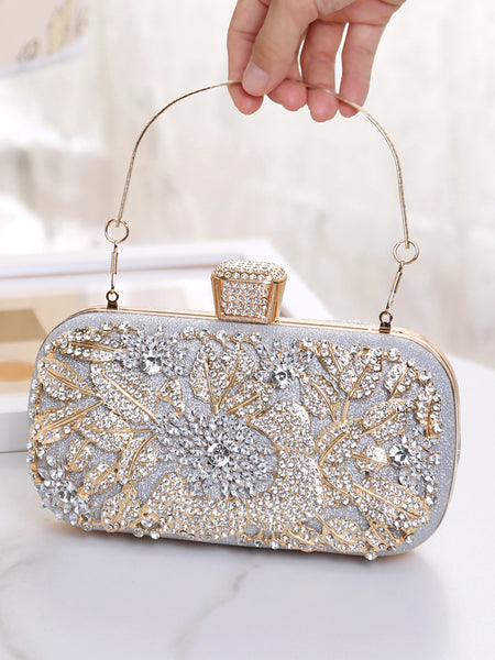 European And American Ladies Handbag With Diamonds