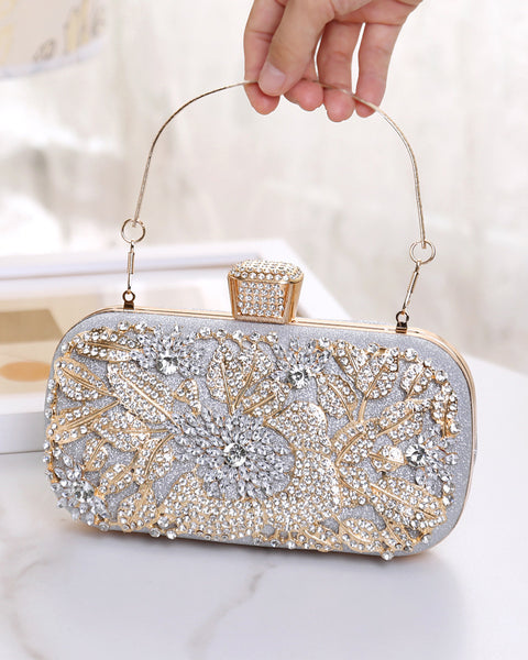 European And American Ladies Handbag With Diamonds