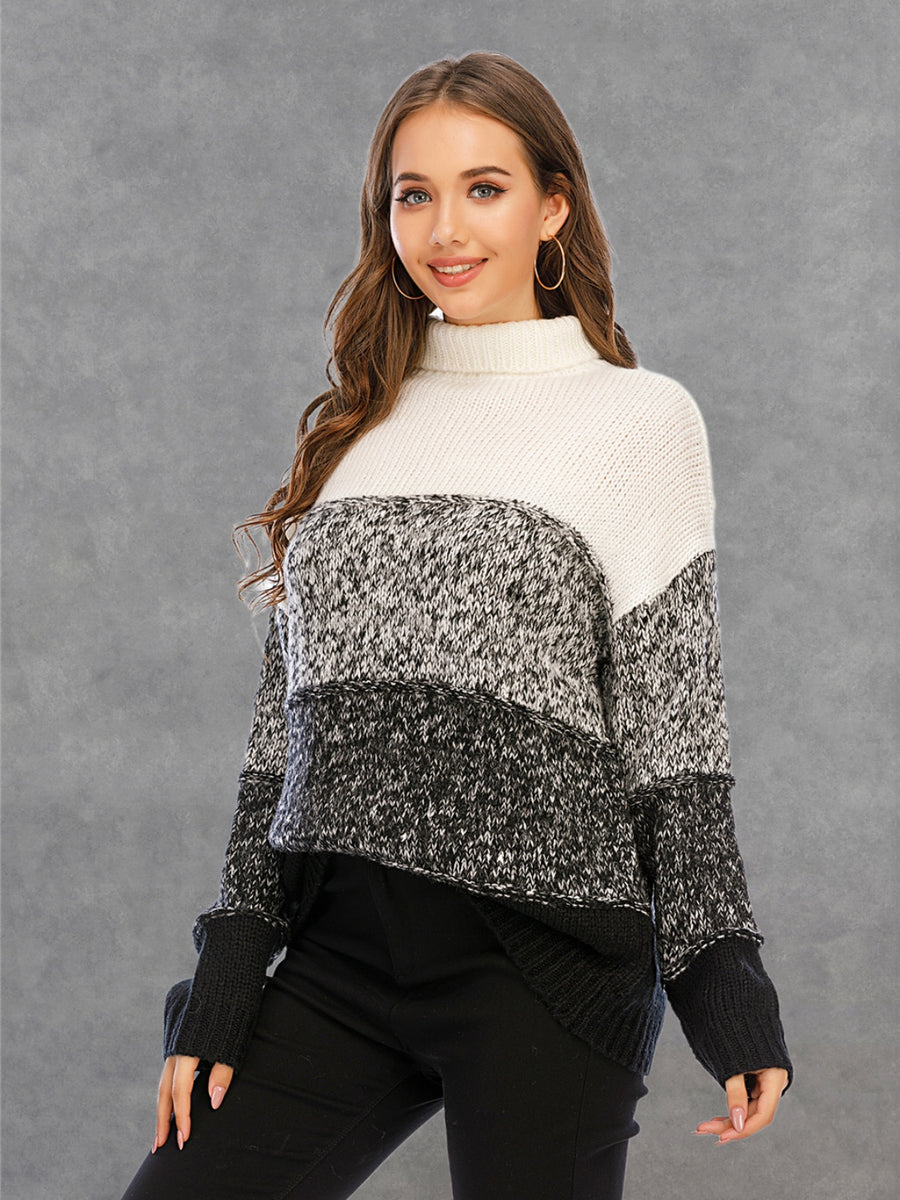 Ocean Fontaine — Angel Wings Color Block Turtleneck Sweater, alternate view 2