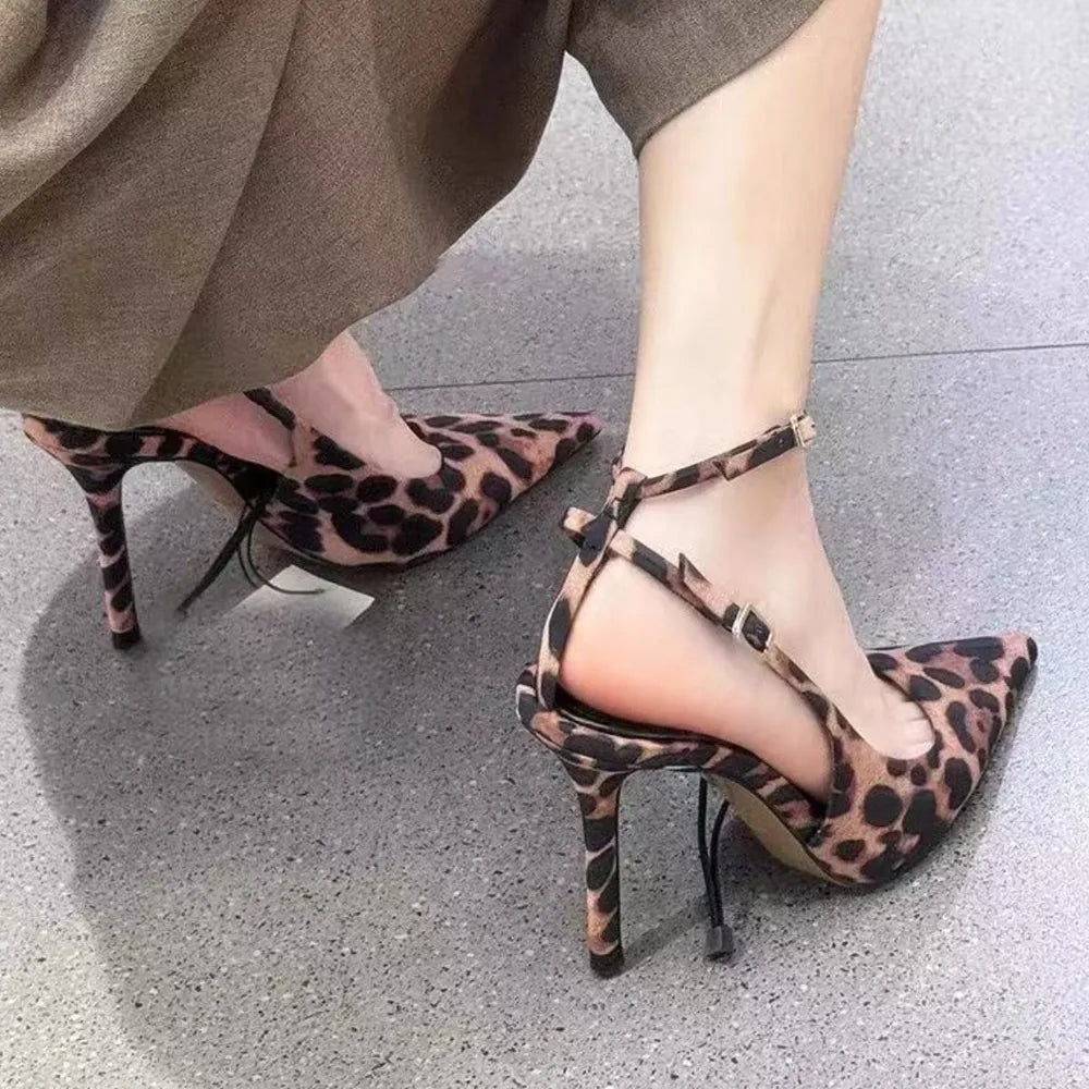 Perrin Venturi — Leopard Point Toe Stiletto Pumps Leopard Fashion Footwear, alternate view 3