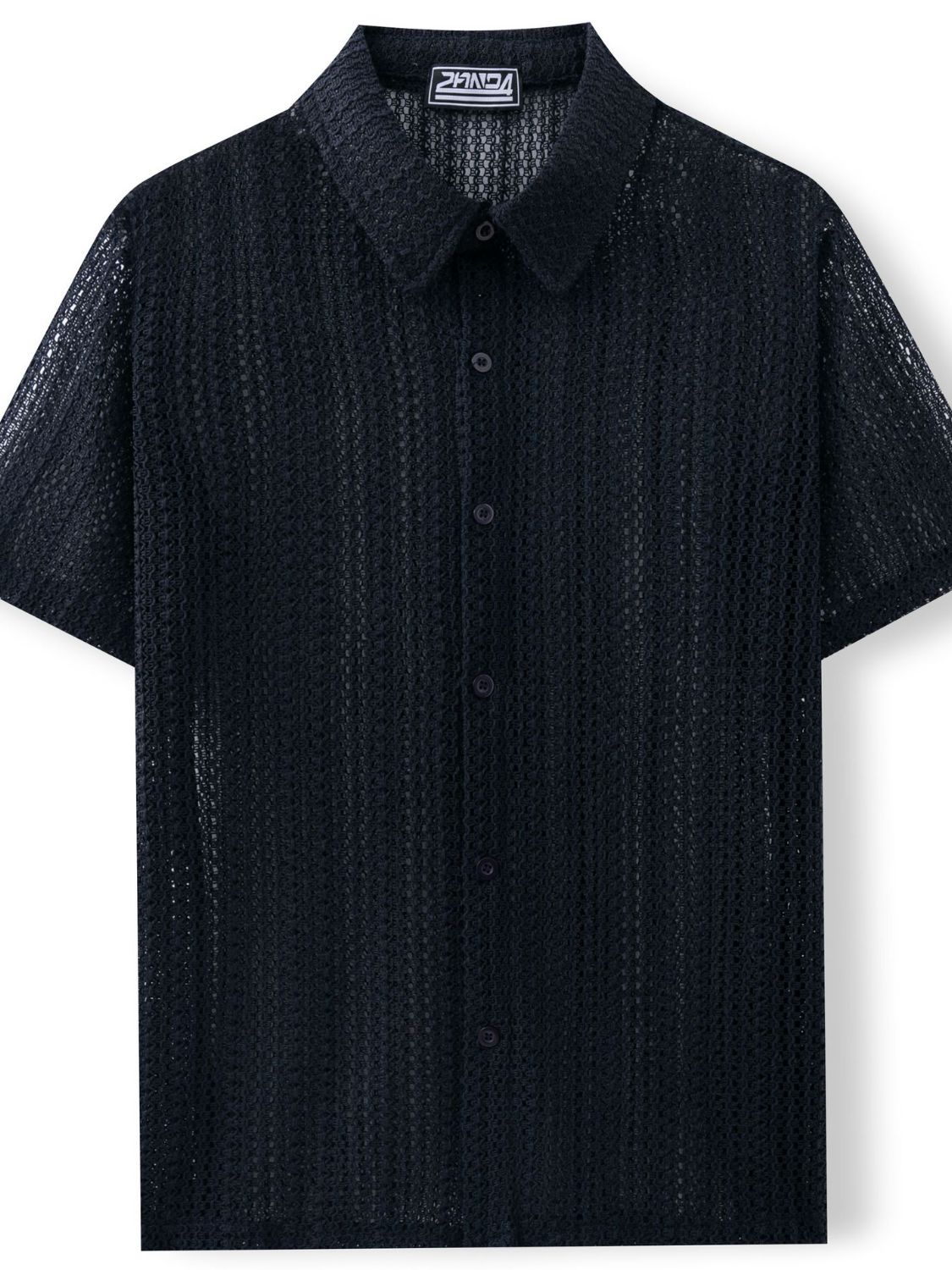 Adrien — Men's Plus Size Button Down Short Sleeve Shirt, alternate view 5