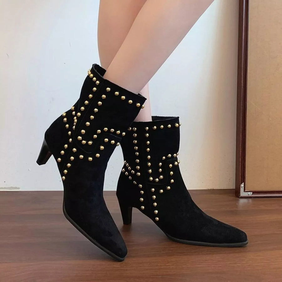 Jules Saint-Clair — Point Toe Kitten Heels Boots Fashion Footwear, alternate view 2