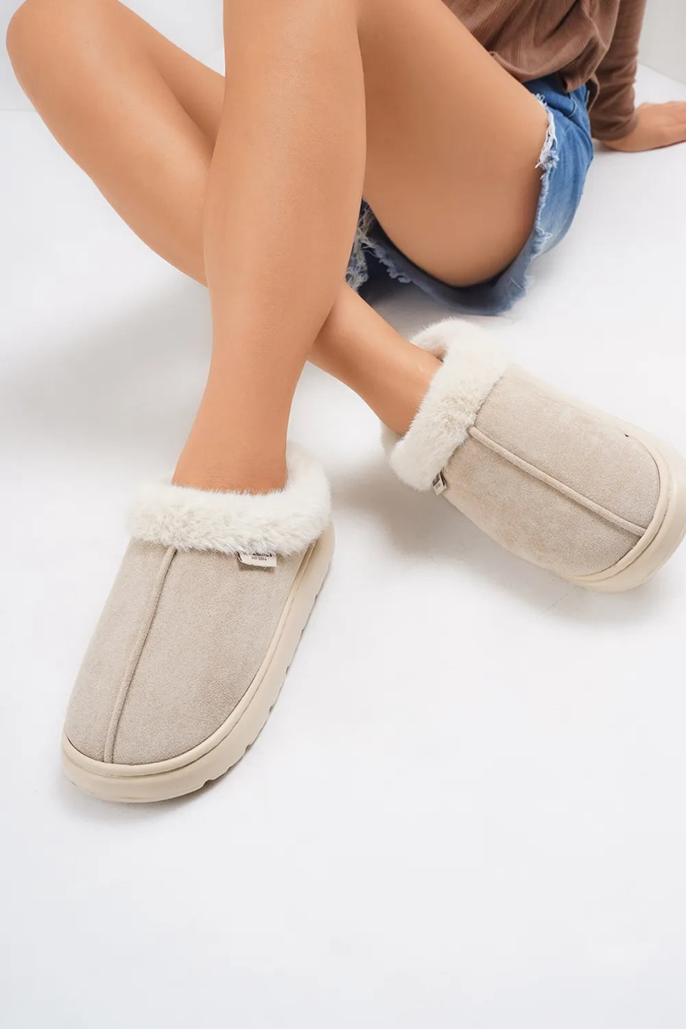 Blaise Allegra — Furry Round Toe Platform Slippers Fashion Footwear, alternate view 12