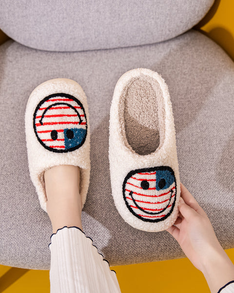 Melody Smiley Face Slippers - Opulent Empire