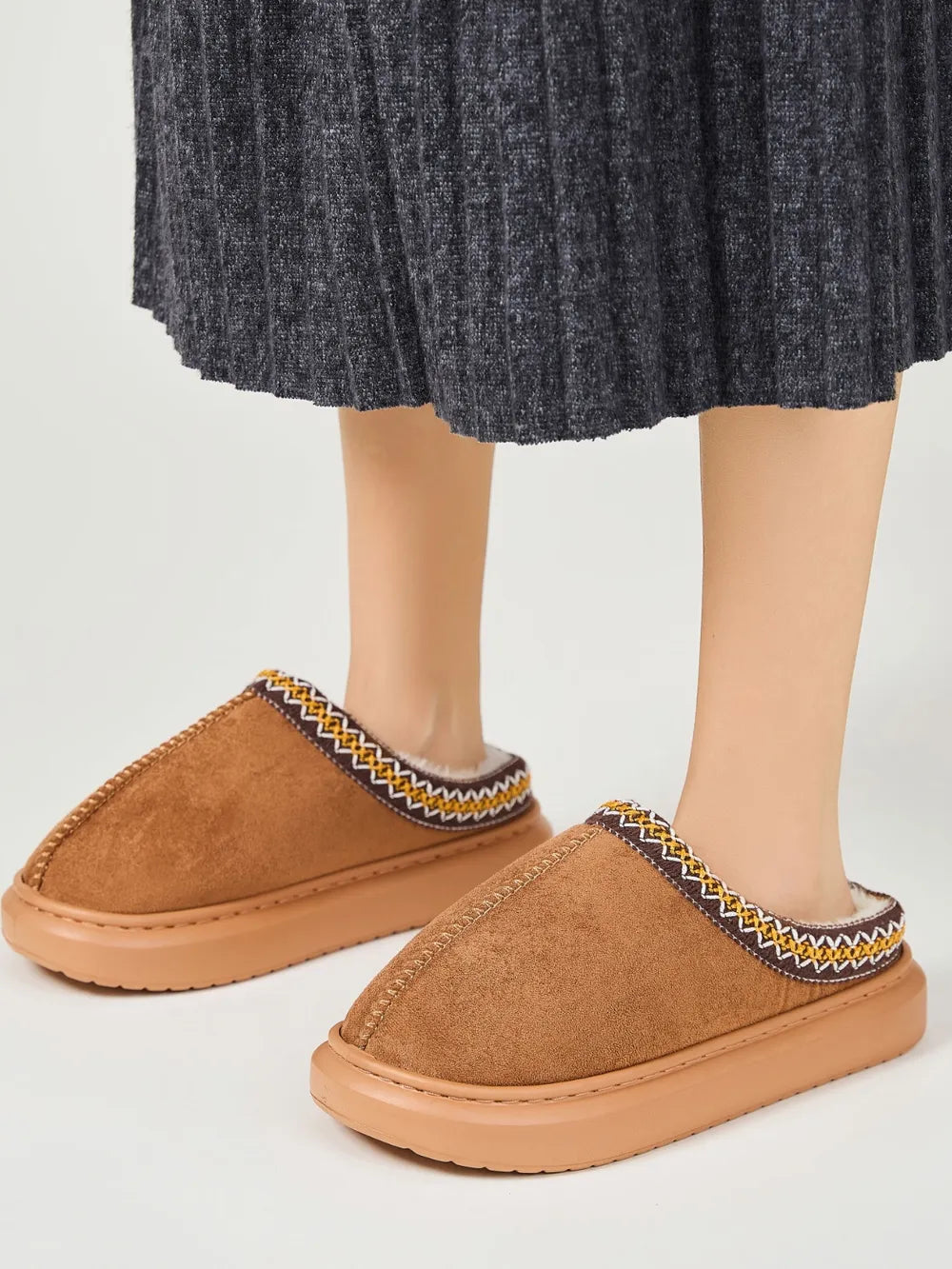 Emery Marino — Faux Fur Suede Platform Slippers Fashion Footwear, alternate view 5