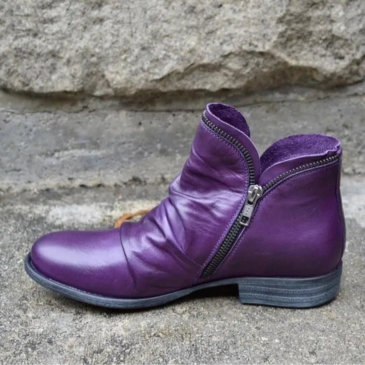 Ciel Fiorenza — Round Toe Block Heels Boots Fashion Footwear, alternate view 6