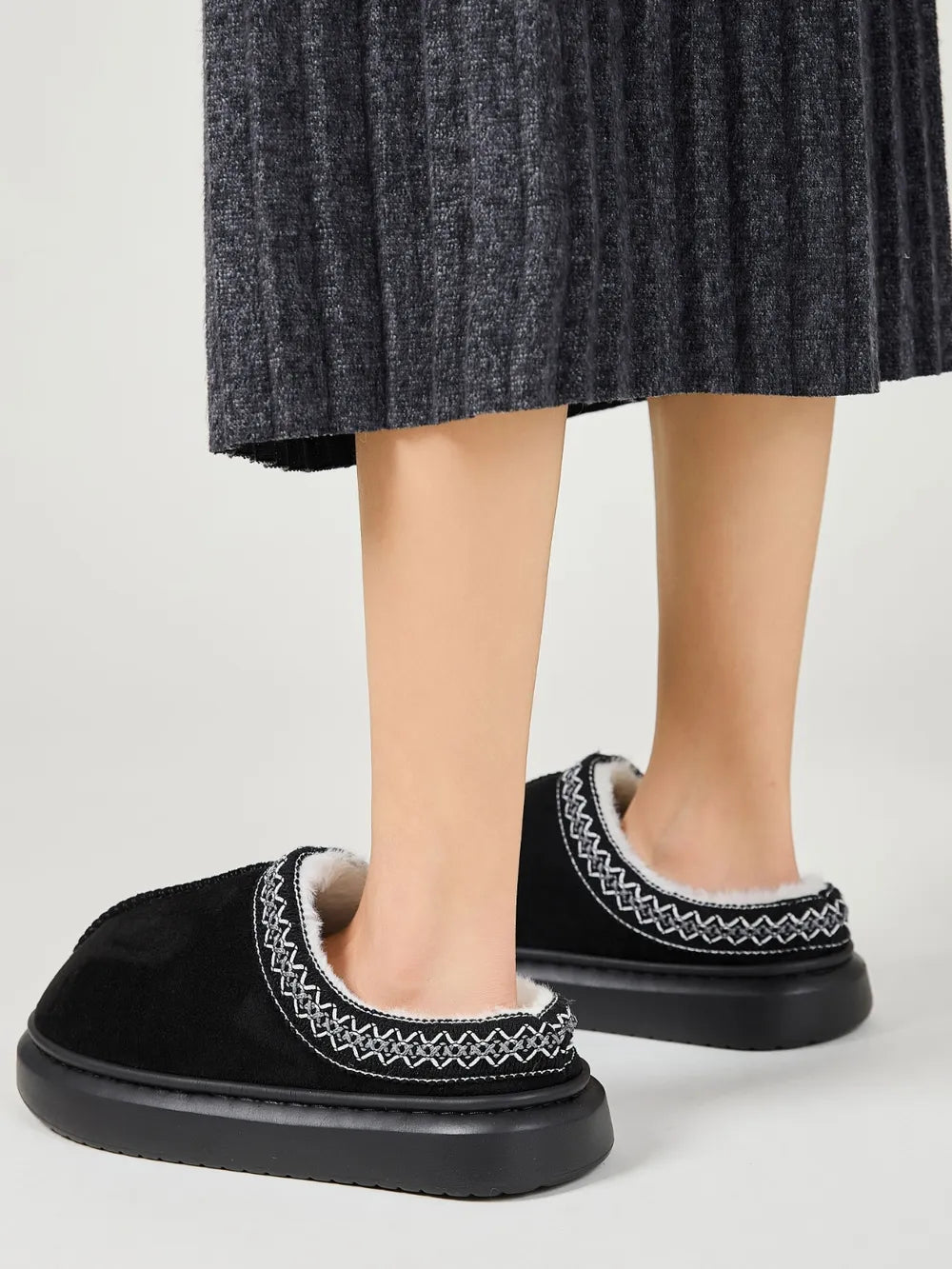 Emery Marino — Faux Fur Suede Platform Slippers Fashion Footwear, alternate view 18