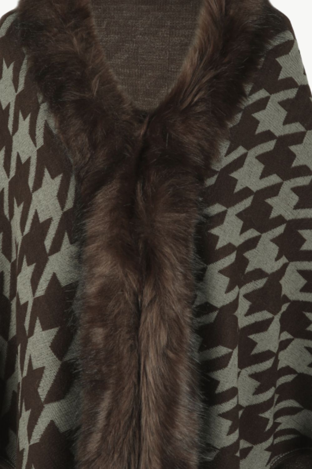 Jules Versailles — Houndstooth Fringe Hem Poncho, alternate view 23