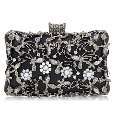 Hollow diamond cheongsam bag rhinestone bag clutch shoulder