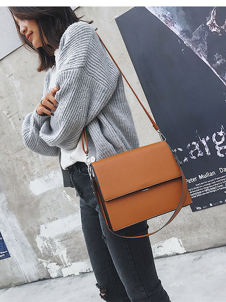 Wide Shoulder Bag Contrast Small Square Bag