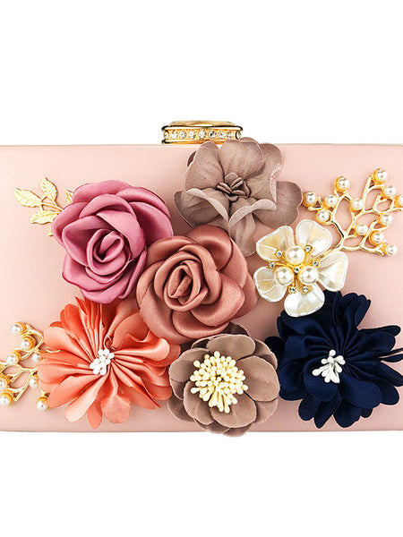 Juliet Evening Flower Clutch Bag - Elegant Floral Handbag