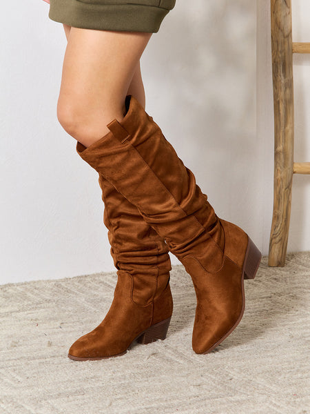 East Lion Corp Block Heel Knee High Boots - Opulent Empire