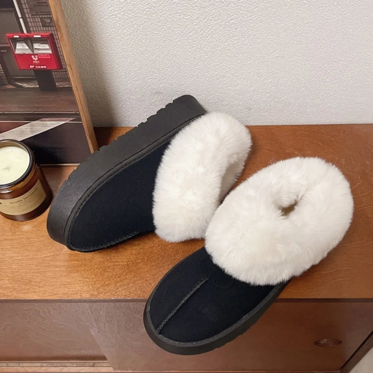 Wren Bellini — Cozy Furry Platform Boots Fashion Footwear, alternate view 4