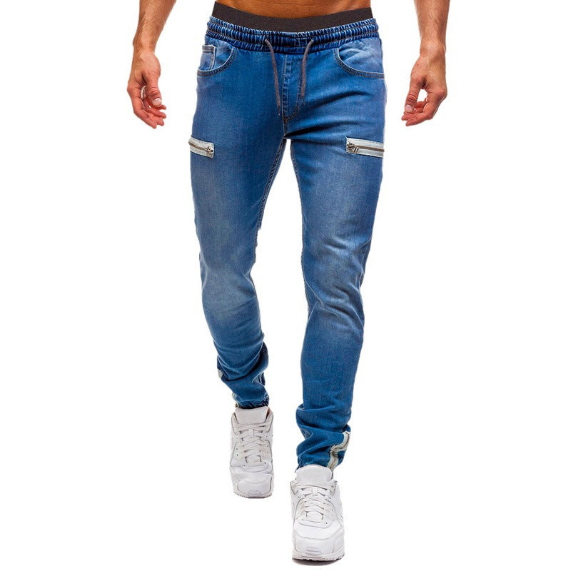 White Pants Jeans Trousers For Men Retro Party Work Mens