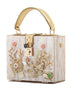 Lock Box Wrapped With Diamonds And Flowers Acrylic Small Square Shoulder Bag