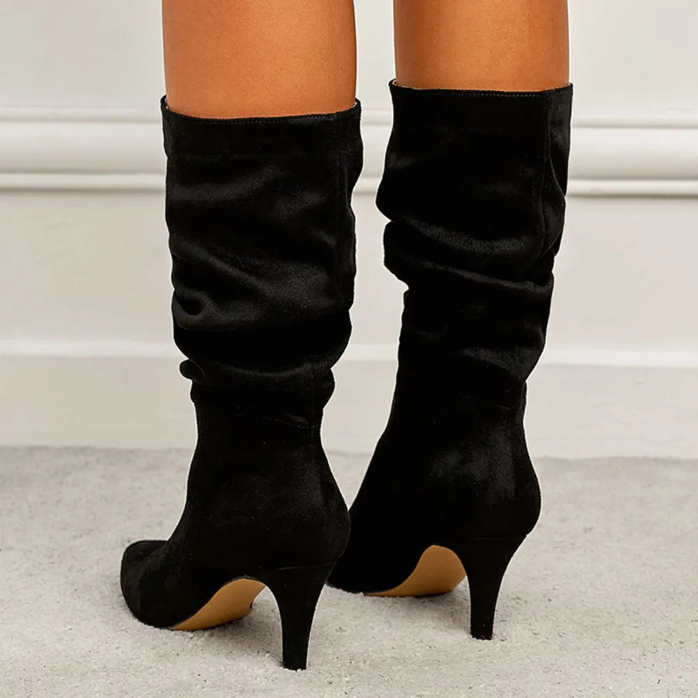 Emery Allegra — Point Toe Stiletto Boots Fashion Footwear, alternate view 2