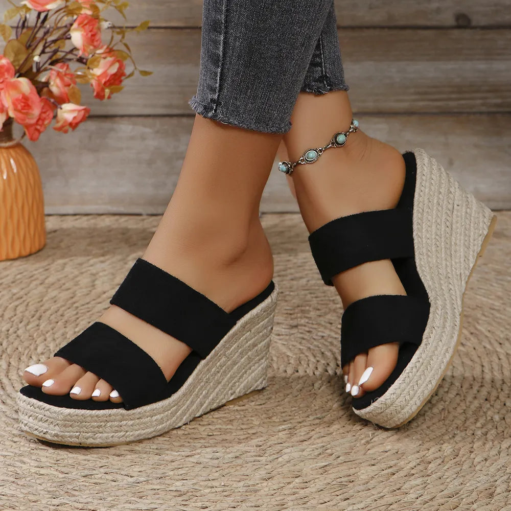 Monroe Marino — Open Toe Platform Wedge Sandals Fashion Footwear, alternate view 3