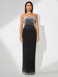 Jessamine Montclair — Black Pearl Maxi Bandage Dress, alternate view 2
