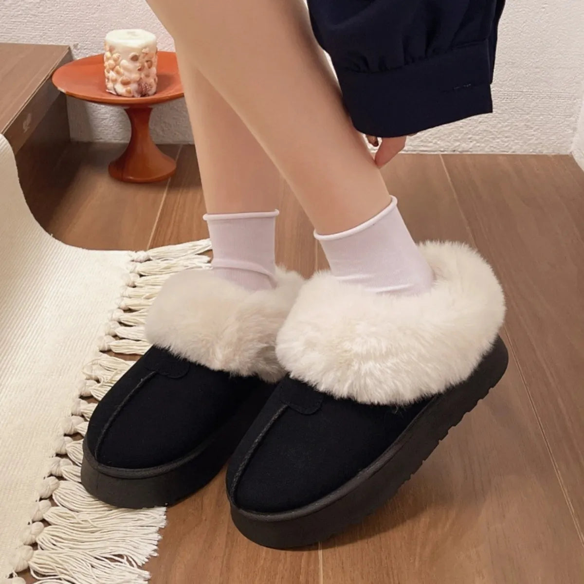 Wren Bellini — Cozy Furry Platform Boots Fashion Footwear, alternate view 3