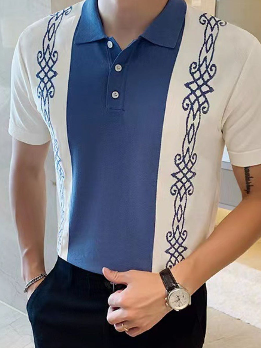 Men's Plus Size Button Detail Short Sleeve Polo - Opulent Empire