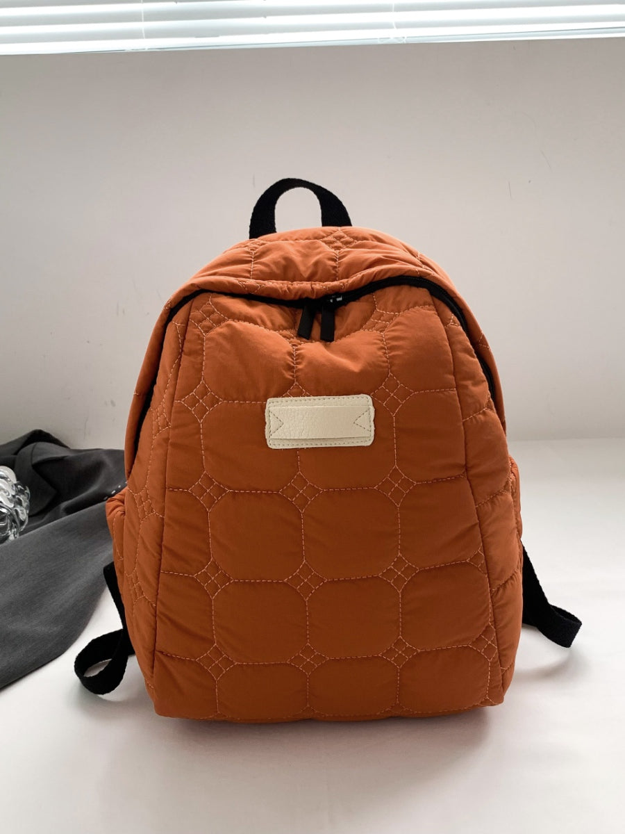 Quilted Polyester Backpack Bag