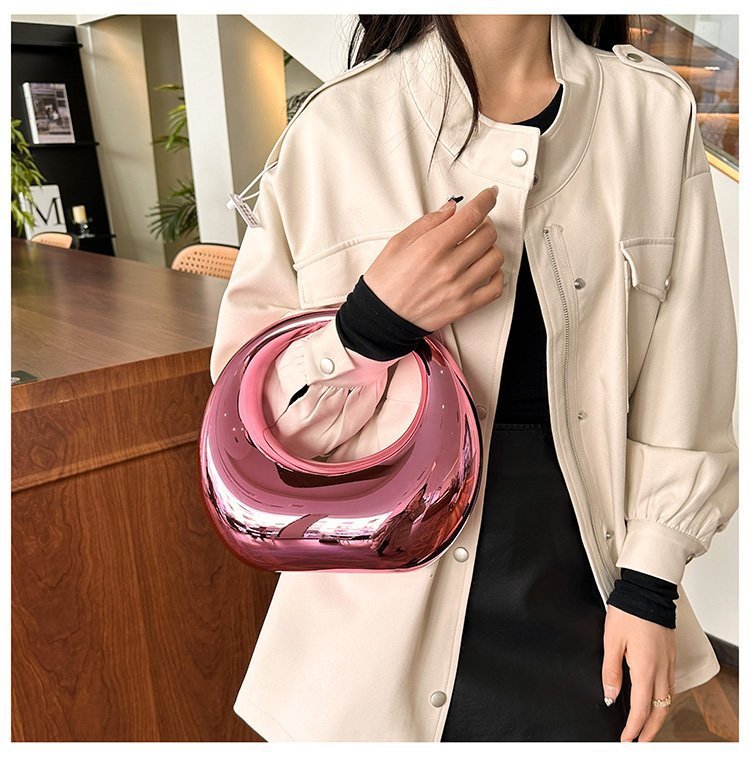 Acrylic Handbag Moon Dinner Bag Crossbody