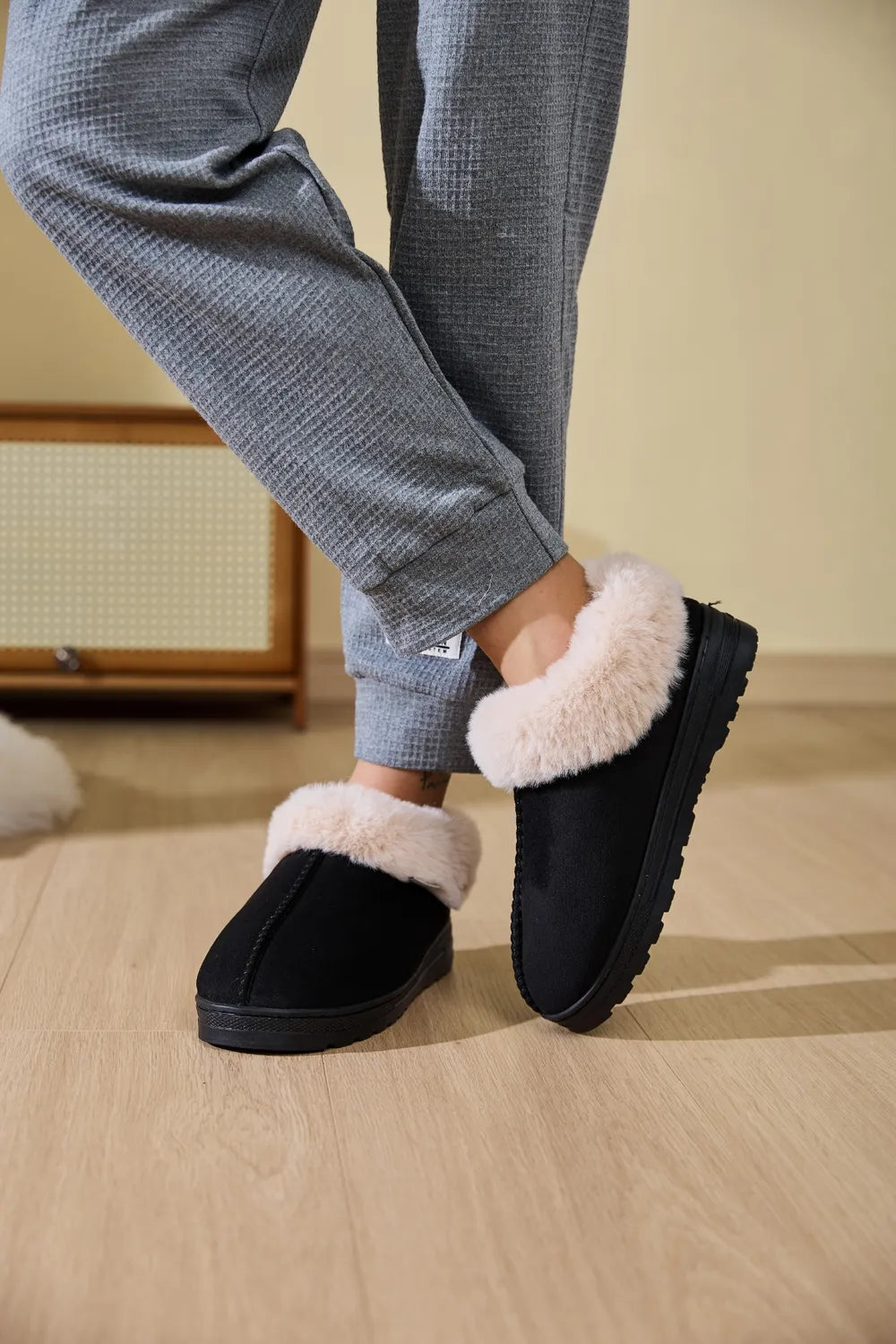 Rain Fiorenza — Faux Fur Round Toe Platform Slippers Fashion Footwear, alternate view 3