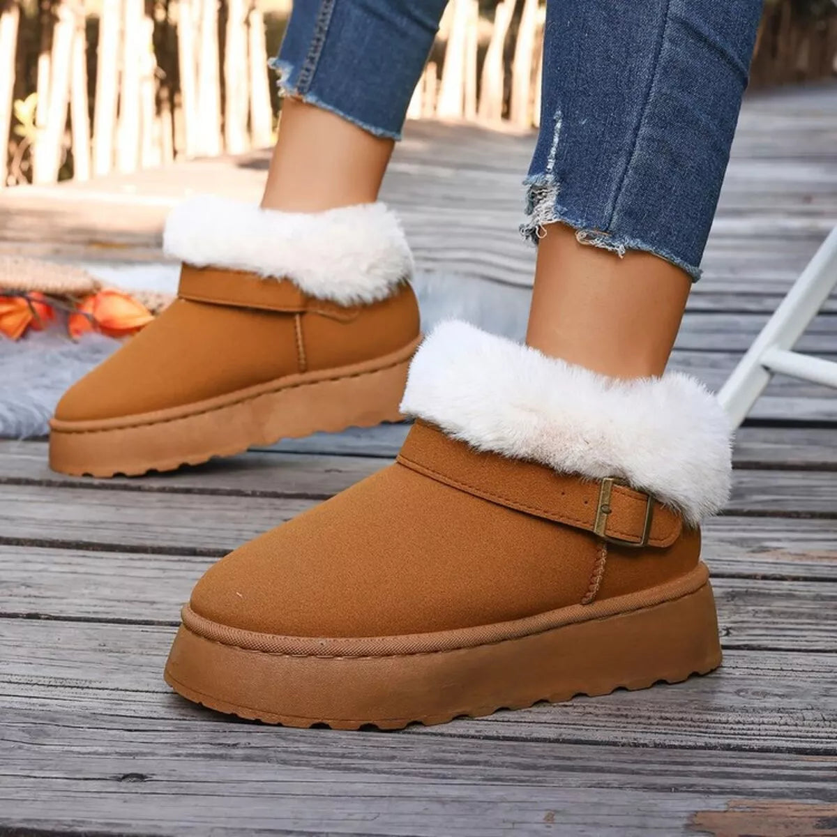 Blaise Fiorenza — Round Toe Platform Boots Fashion Footwear, alternate view 6
