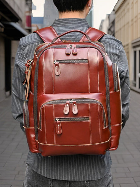 Oskar™ | Premium Retro Leather Backpack
