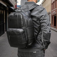 Oskar™ — Premium Retro Leather Backpack Men's Statement Handbag