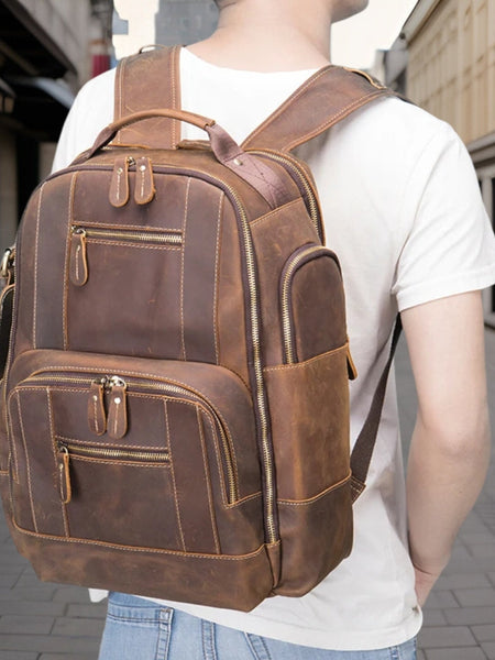 Oskar™ | Premium Retro Leather Backpack