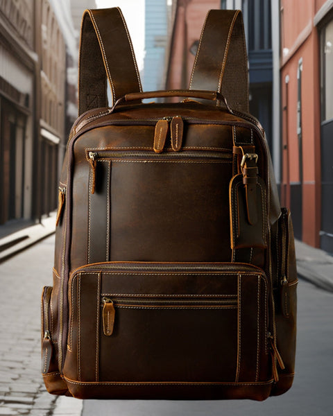 Lawrence™ | Premium Handmade Leather Backpack