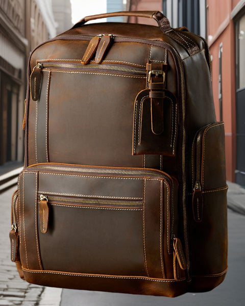 Lawrence™ | Premium Handmade Leather Backpack