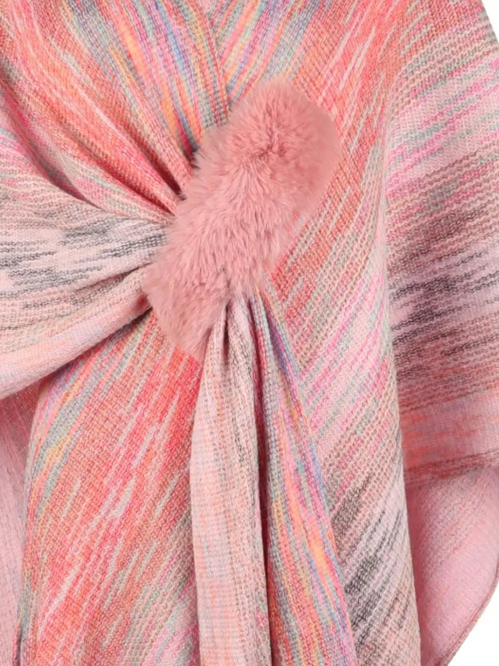 Winter Versailles — Heathered Fringe Hem Poncho, alternate view 7