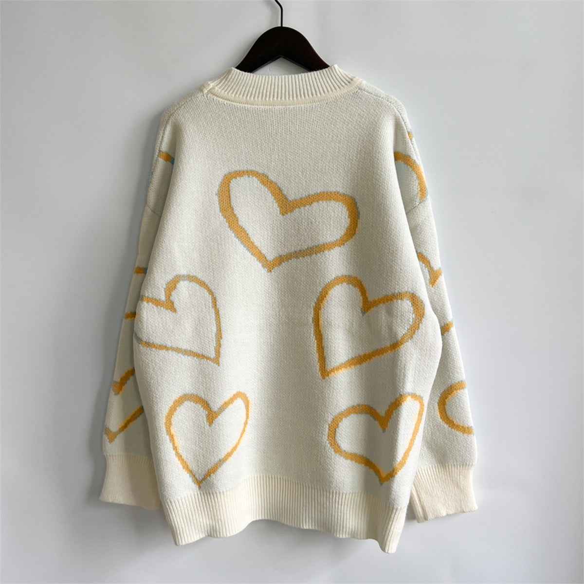 Nova Bellamy — Heart Pattern Long Sleeve Sweater, alternate view 15