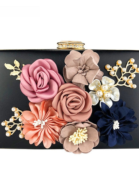 Juliet Evening Flower Clutch Bag - Elegant Floral Handbag