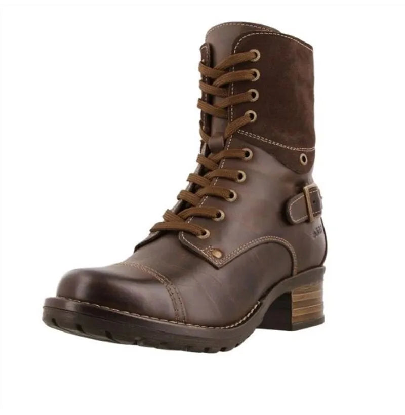 Indigo Sorrento — Lace-Up Block Heel Boots, alternate view 4