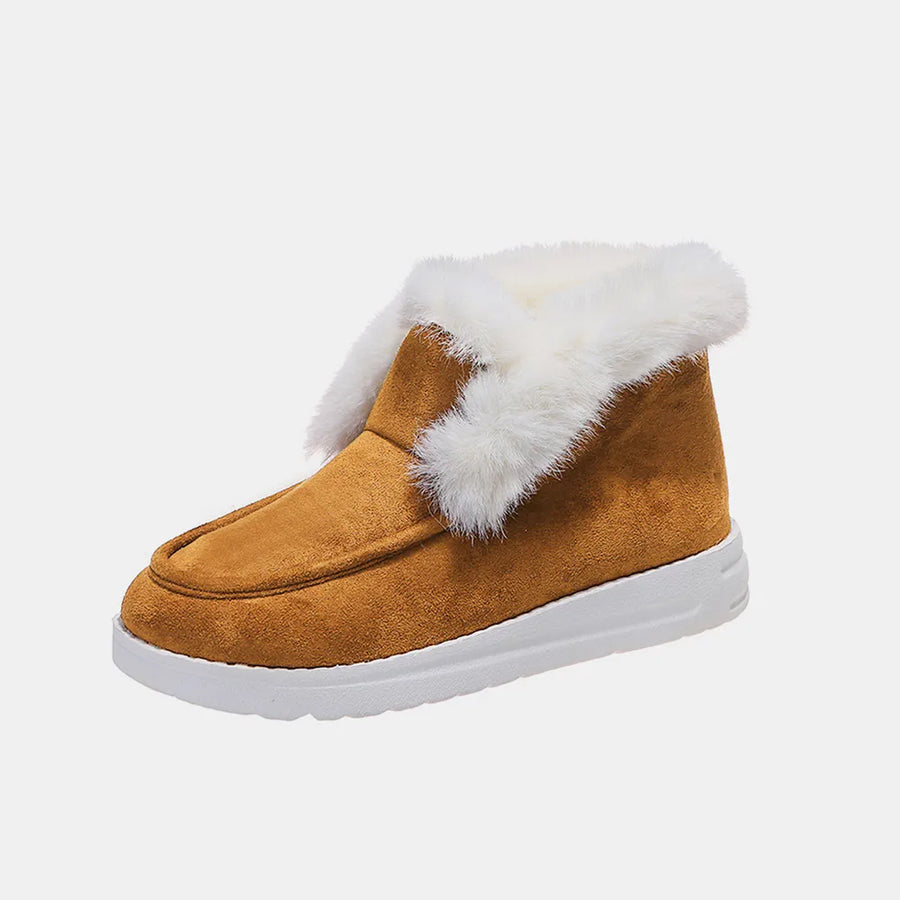 Paris Sorrento — Furry Suede Snow Boots Fashion Footwear, alternate view 2