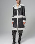 2in1 Black Shearling Fur Overcoat