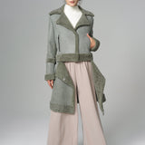 2in1 Mint Shearling Fur Overcoat-2