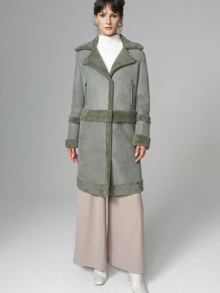 2in1 Mint Shearling Fur Overcoat-1