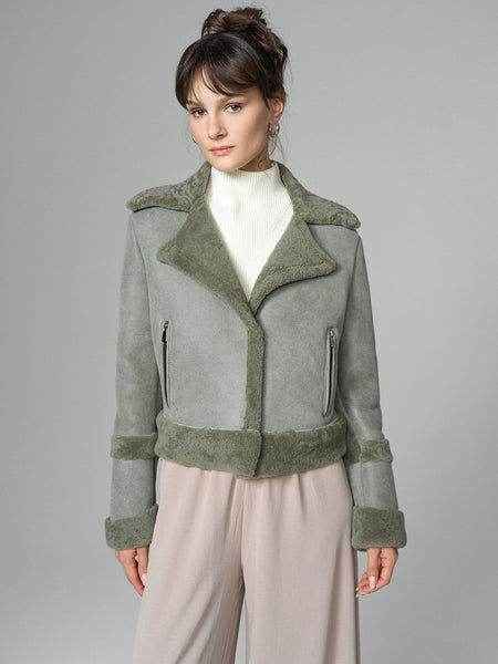 2in1 Mint Shearling Fur Overcoat-4